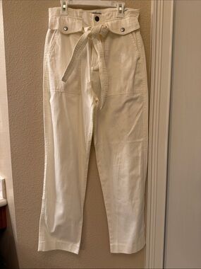 Banana Republic Wide Leg Pants in Off-White